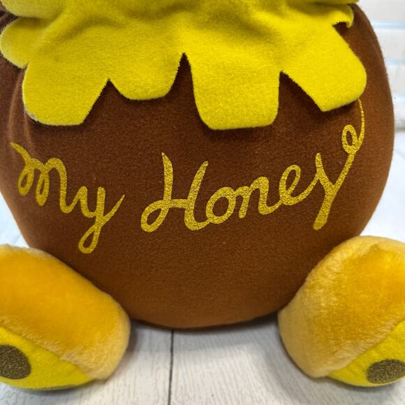 Winnie The Pooh In A Honey Pot Stuffed Bear - Picture 2 of 11